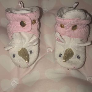 Unicorn slippers/booties.
